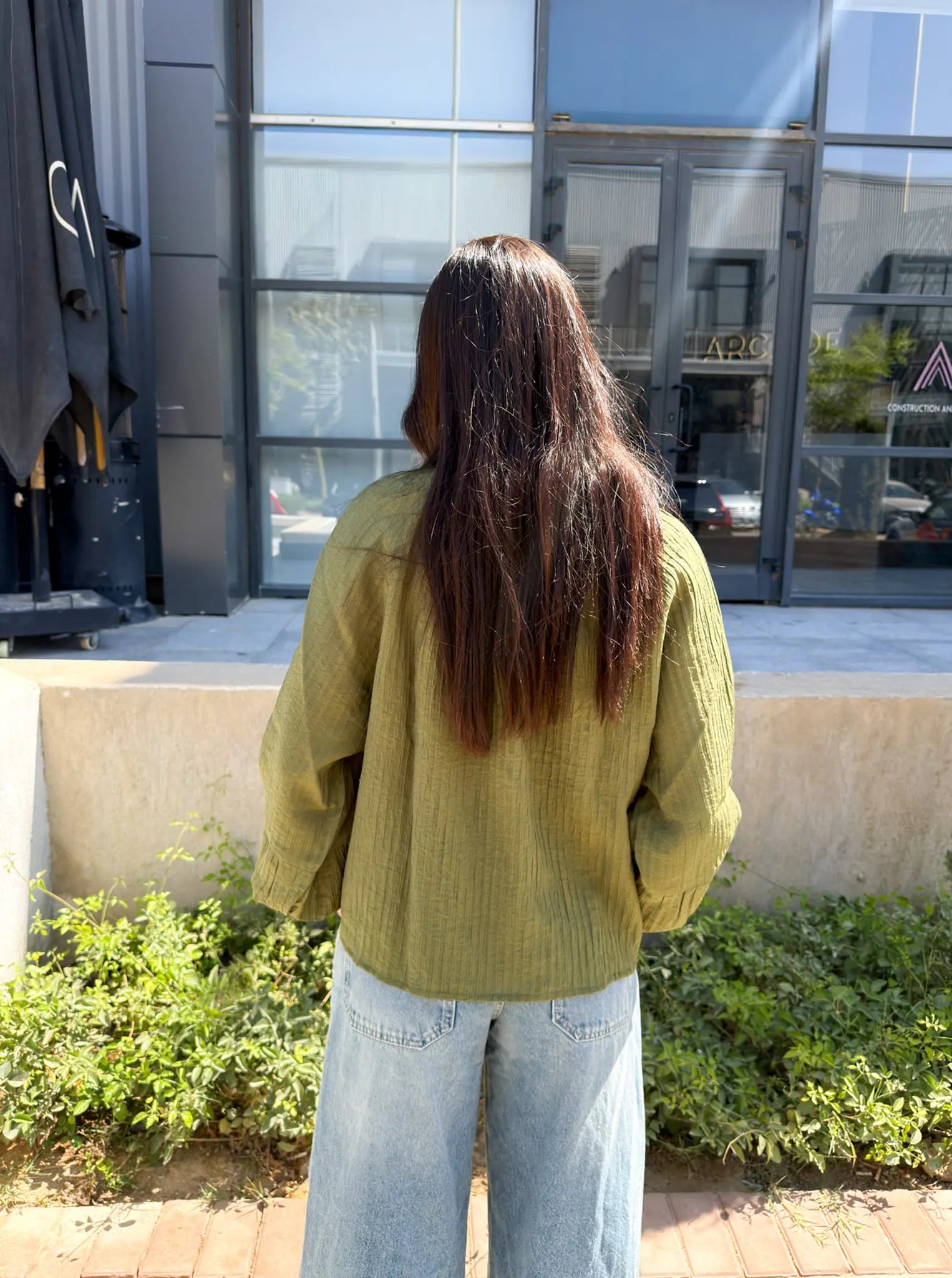 The Boho Oversized Shirt - Khaki Green