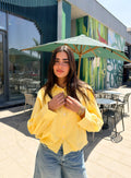 Oversized Poplin Shirt -Yellow