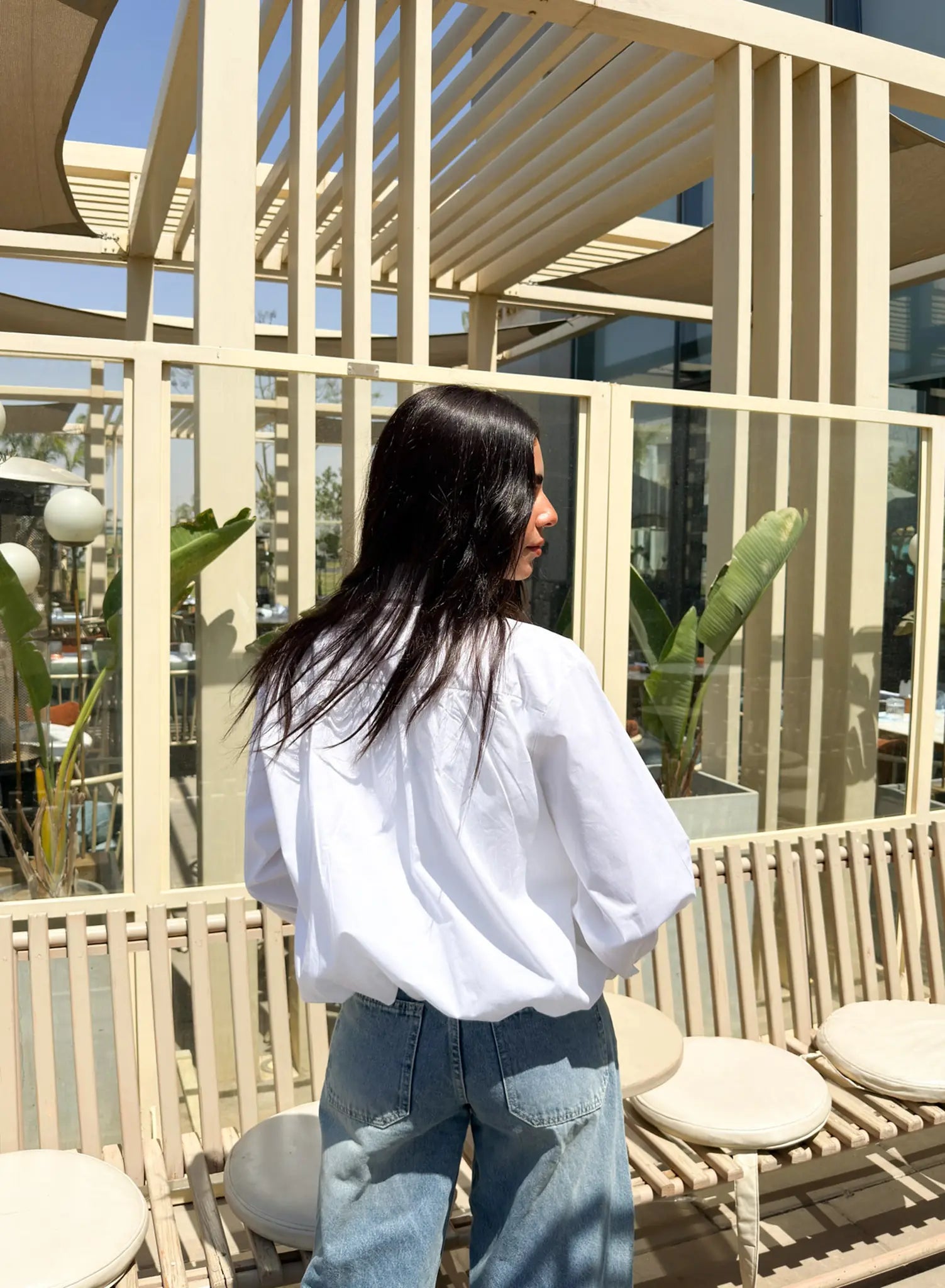 Oversized Poplin Shirt - White